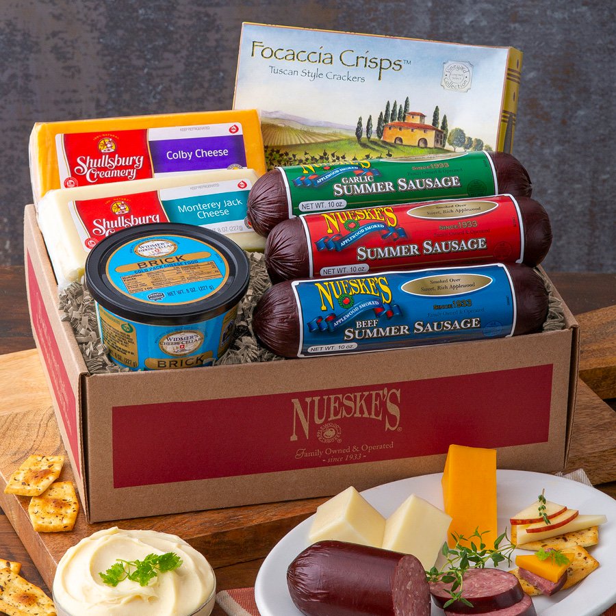 Cheese And Sausage Sampler Gift Box
