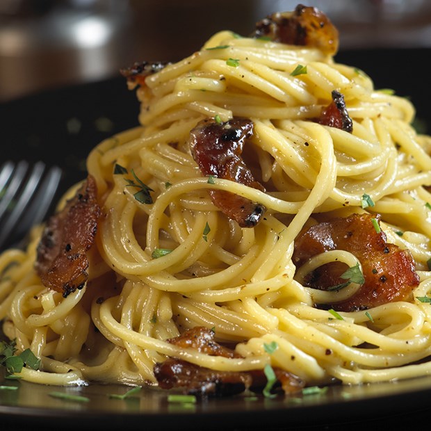 Spaghetti Carbonara & Bacon Recipe