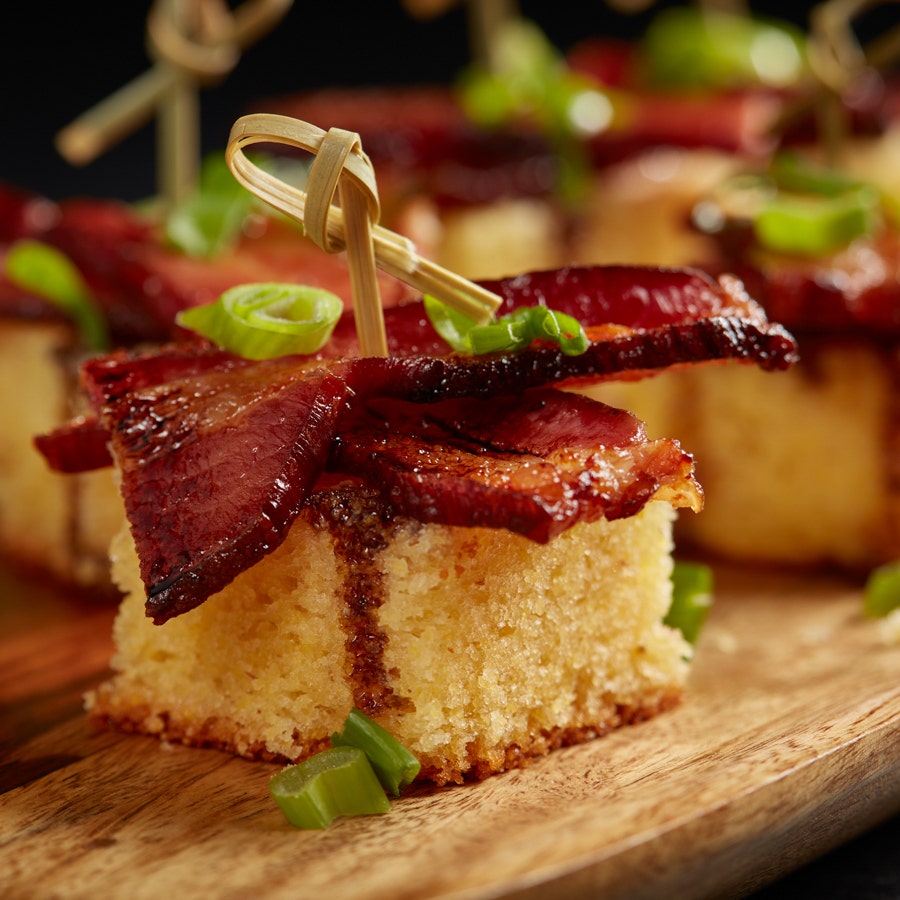 Pork Belly Jalapeño Cheddar Cornbread 
