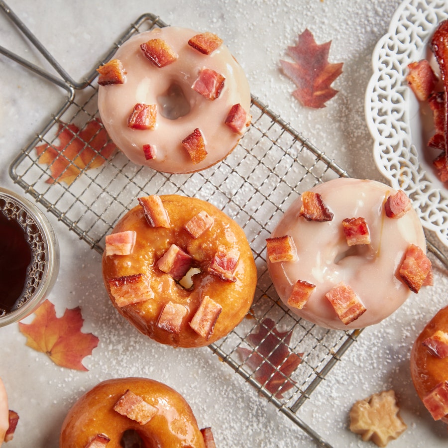 Maple Bacon Mochi Donuts