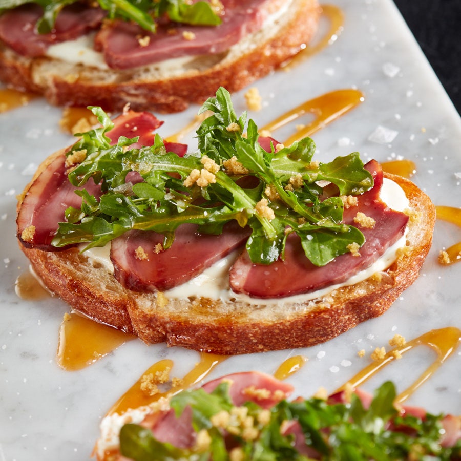 Sweet & Savory Duck Crostini