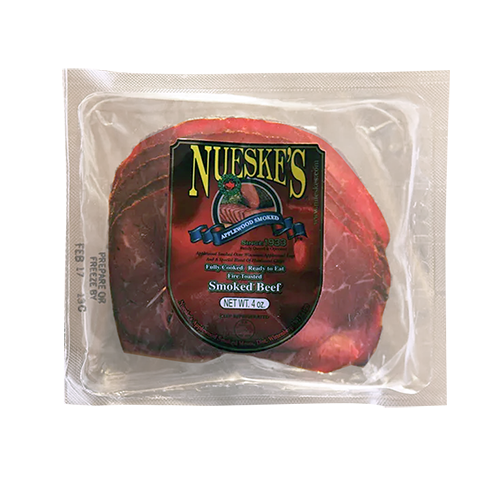 Nueske's Applewood Smoked Sliced Beef 4 oz. package