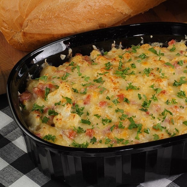 Cauliflower Au Gratin  with Ham